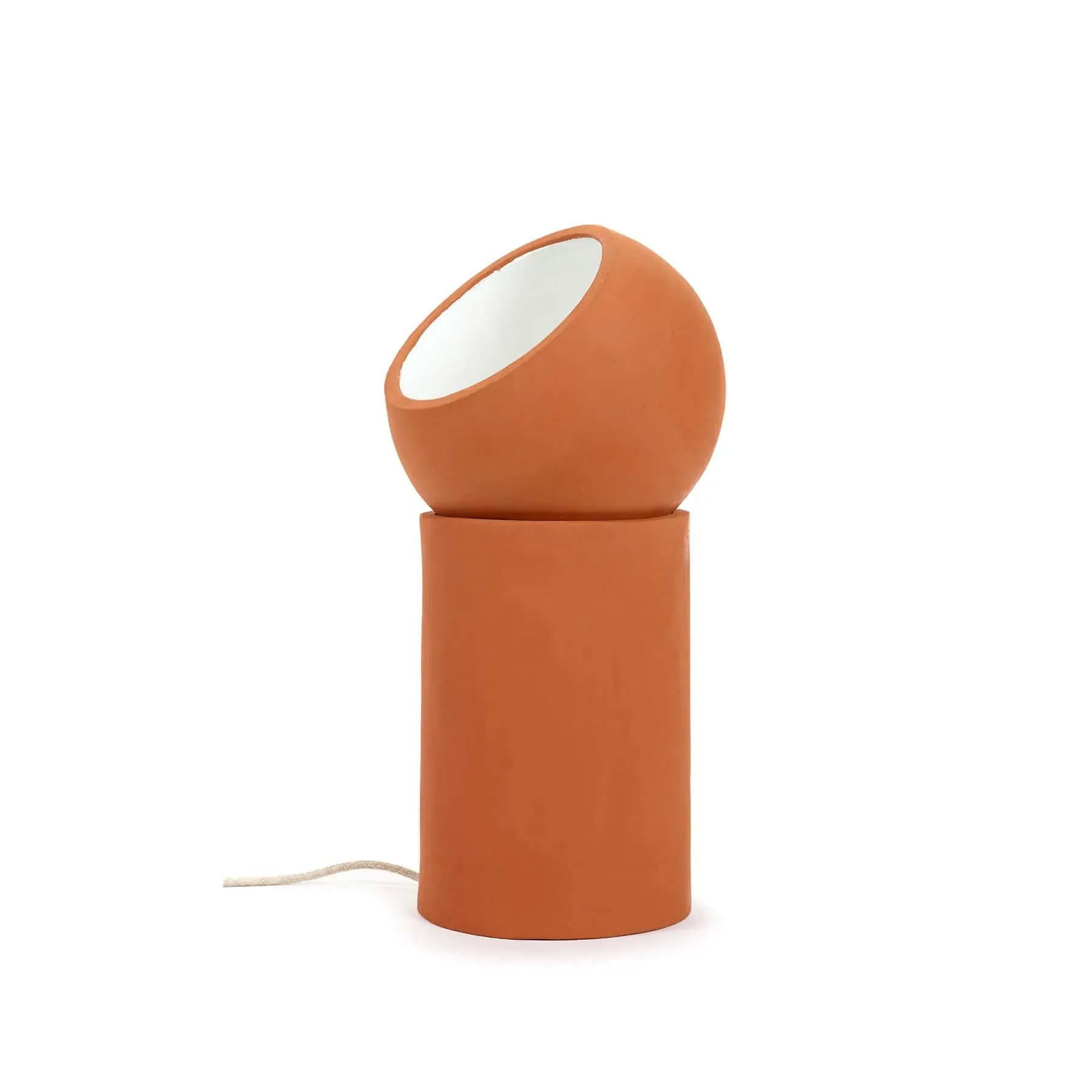 Large Table Lamp with Adjustable Light - Terracotta
