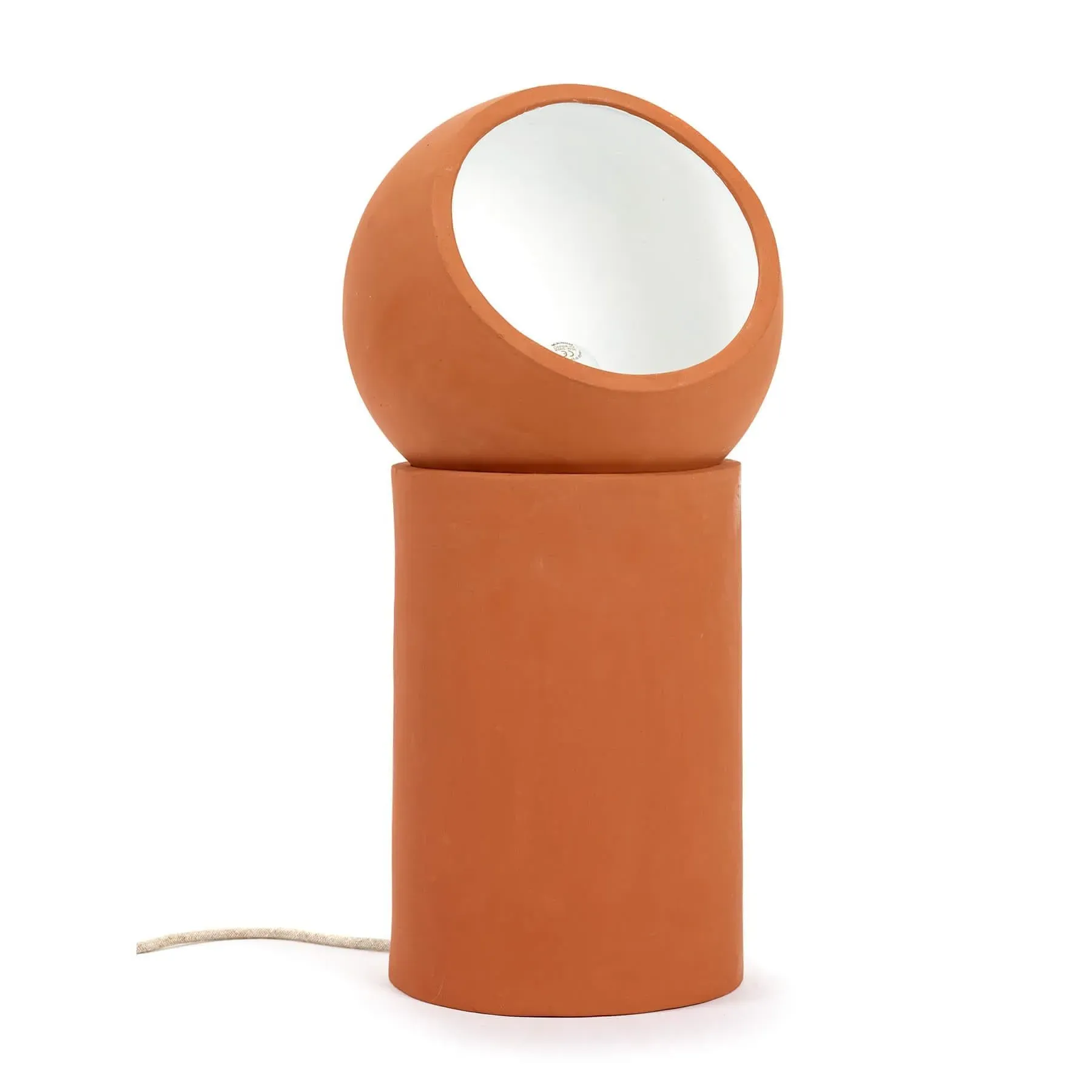 Large Table Lamp with Adjustable Light - Terracotta