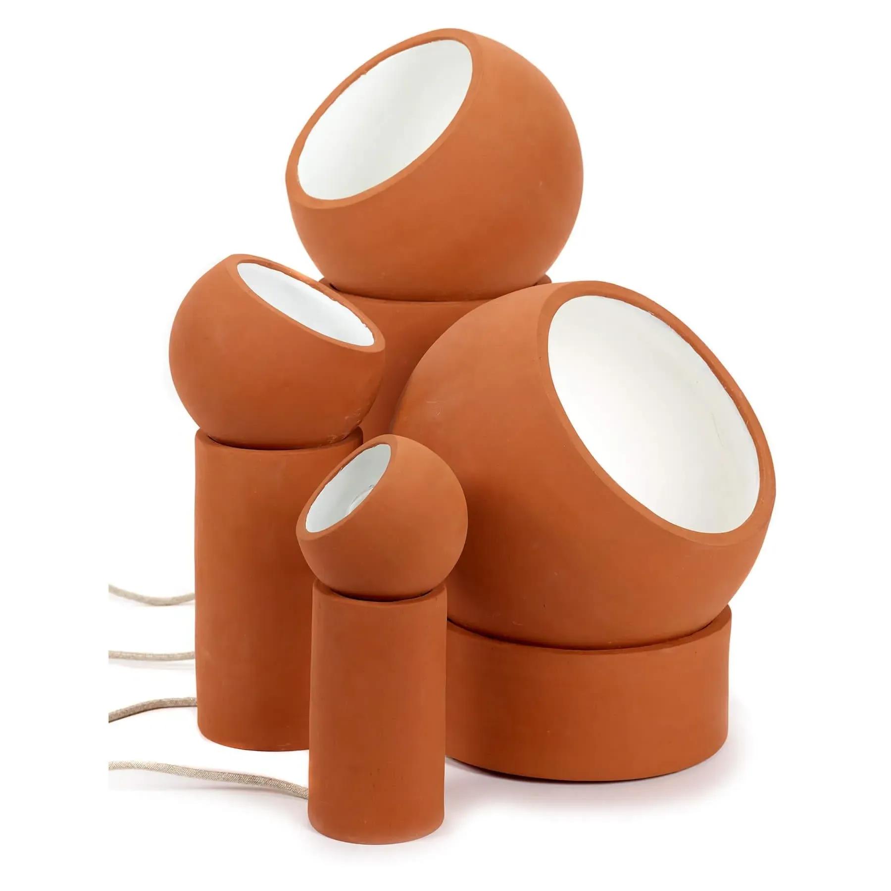 Large Table Lamp with Adjustable Light - Terracotta