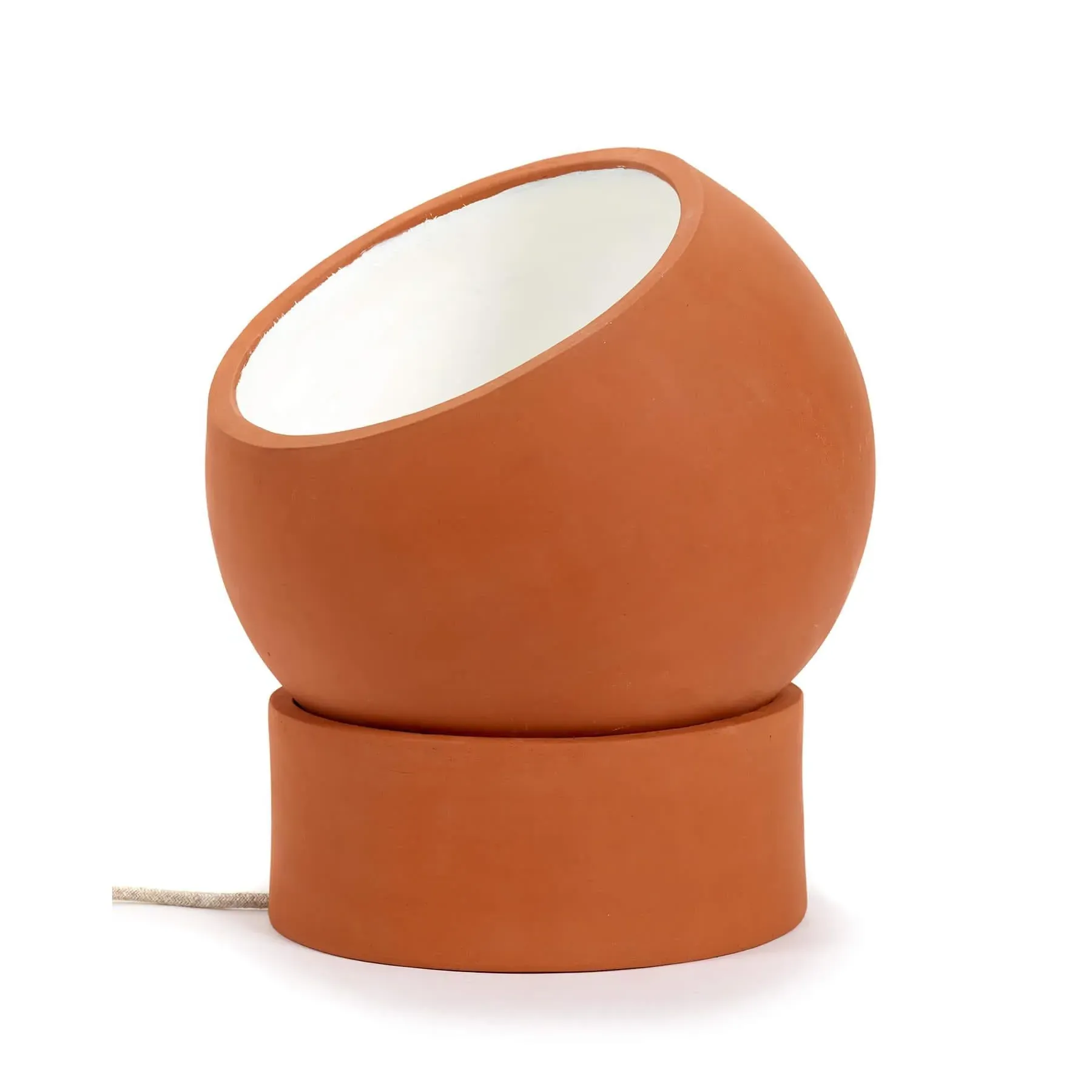 Low Floor Lamp with Geometric Design - Terracotta image
