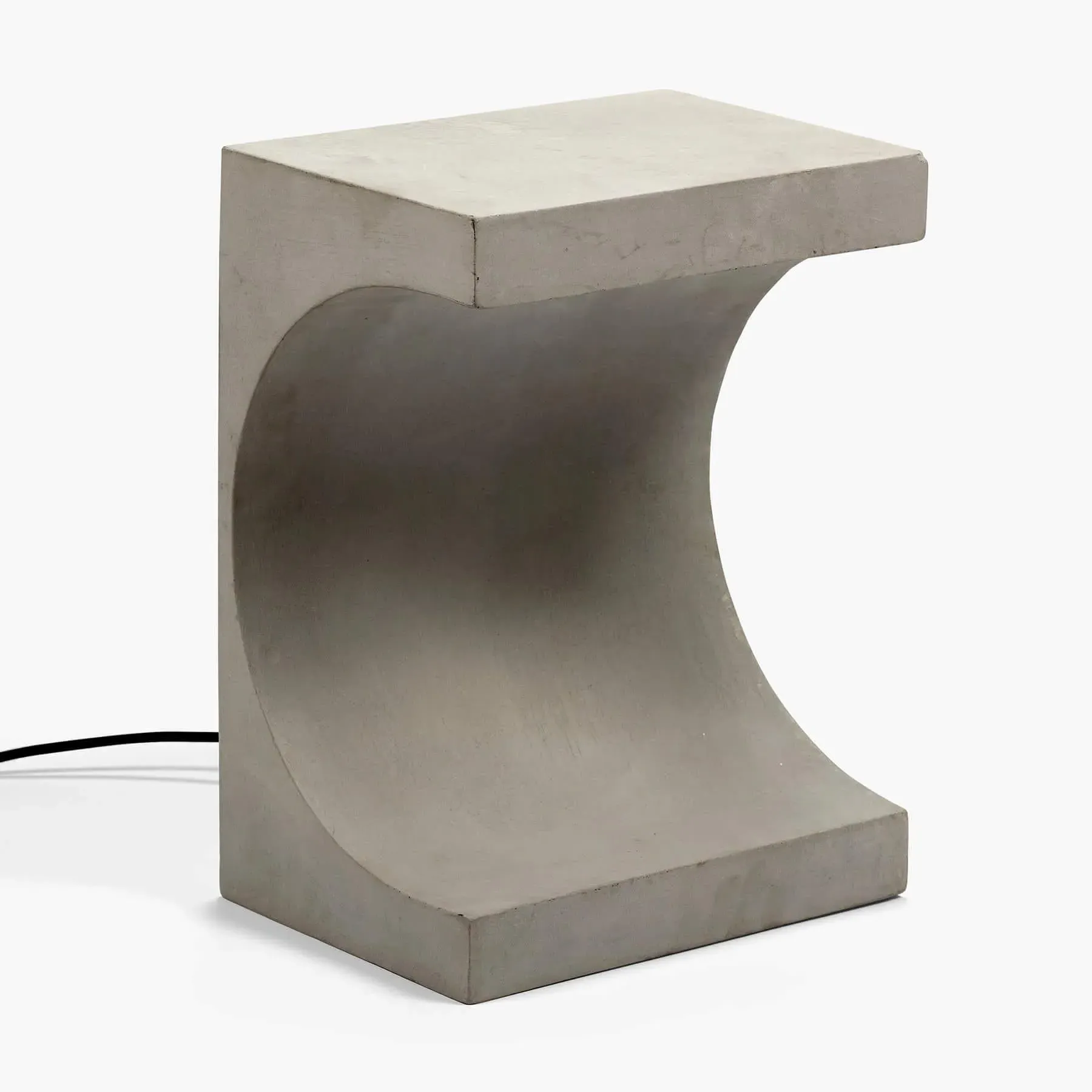 Tangent Side Table with Light - Concrete image