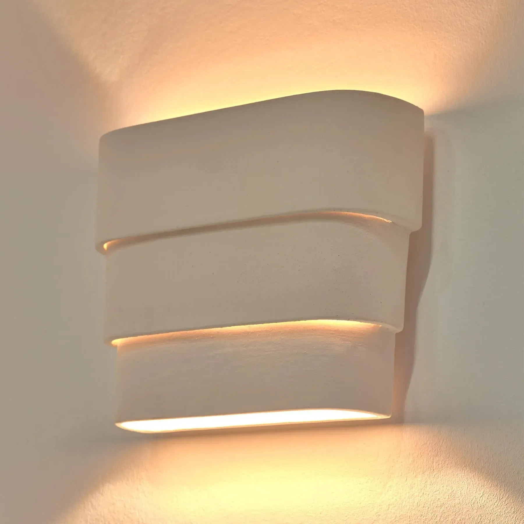 Wall Light with Handcrafted Design - Beige, Brick