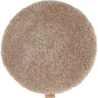 Jill Round Chair Cushion - Stone, Sheepskin