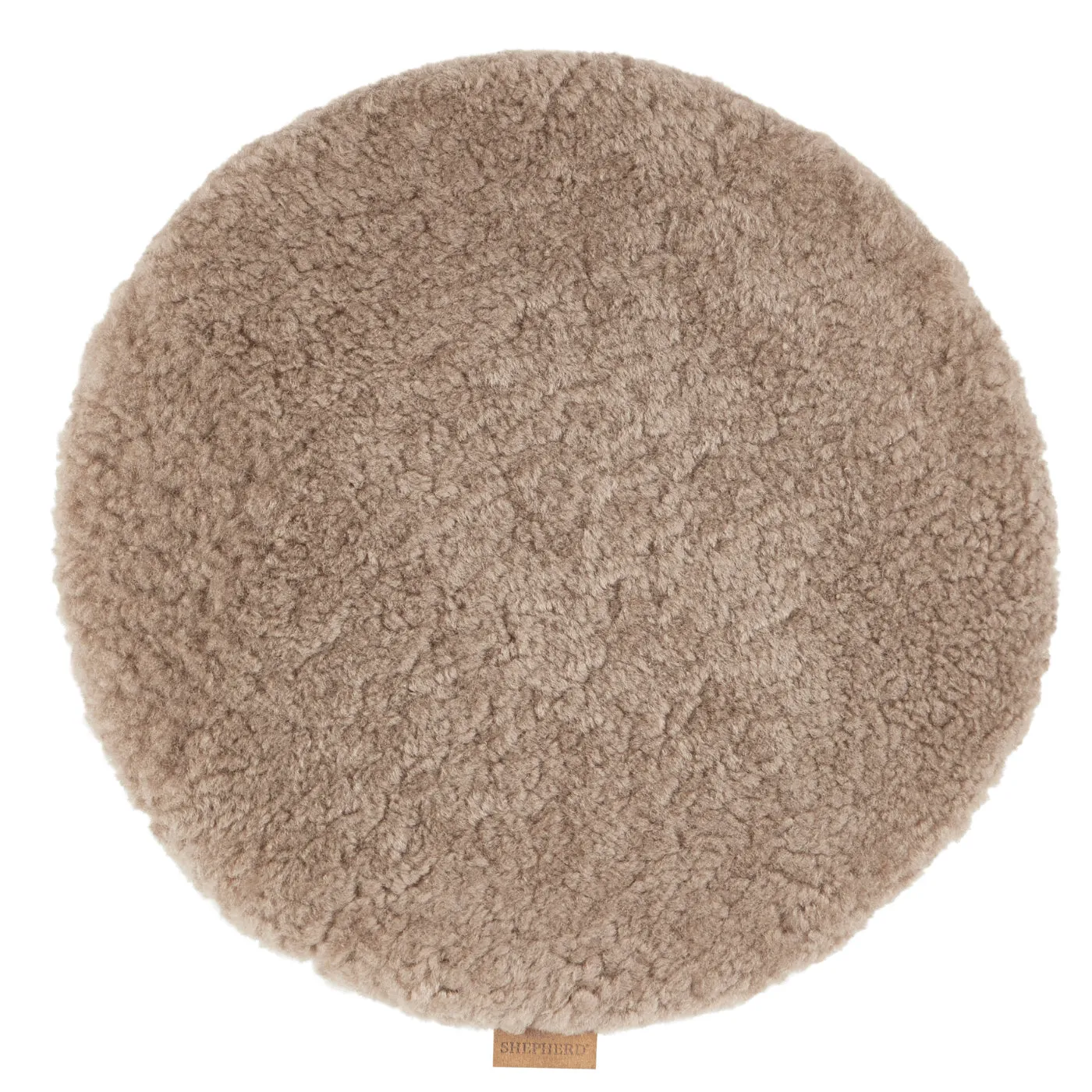 Jill Round Chair Cushion - Stone, Sheepskin image