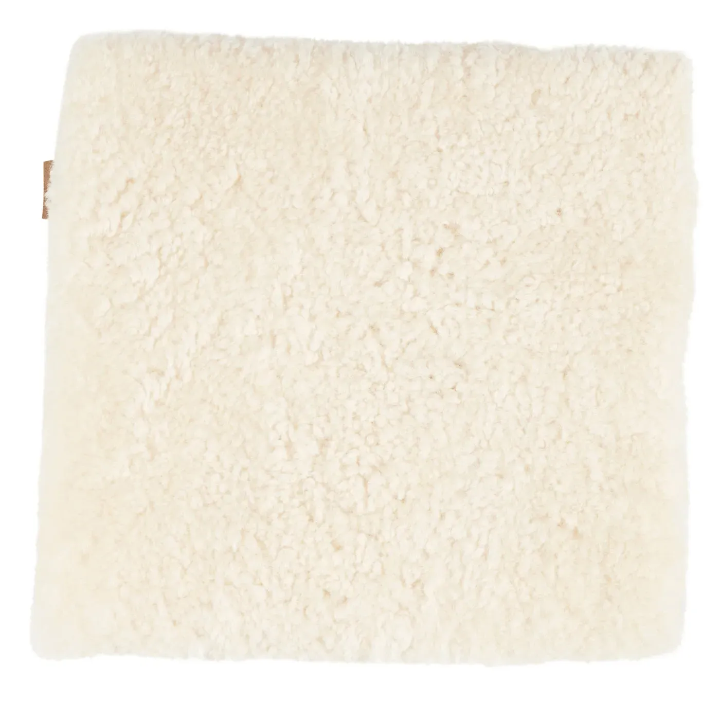 Square Chair Cushion with Anti-Slip - Black, Sheepskin