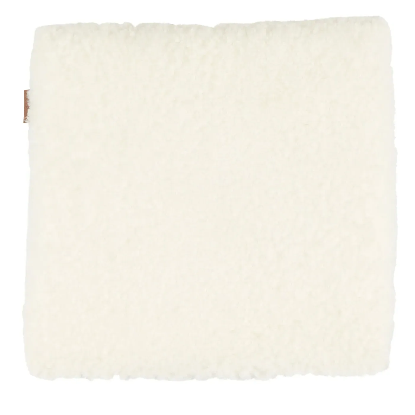 Square Chair Cushion with Anti-Slip - Black, Sheepskin