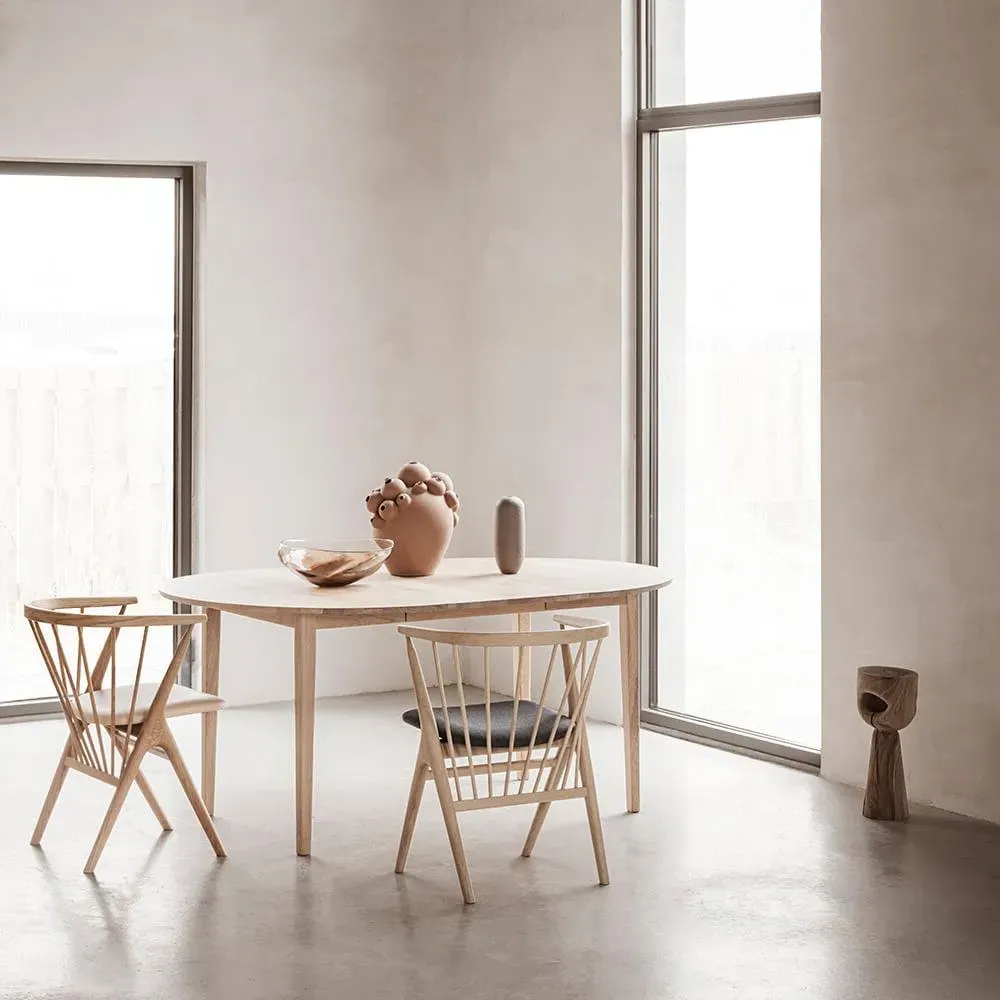 6-Piece Dining Set with Extension - White, Oak