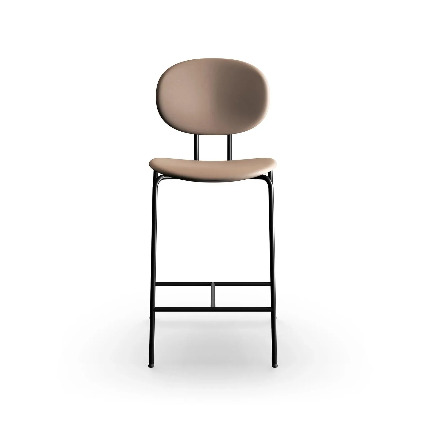65cm Bar Stool Upholstered - Nougat, Fabric