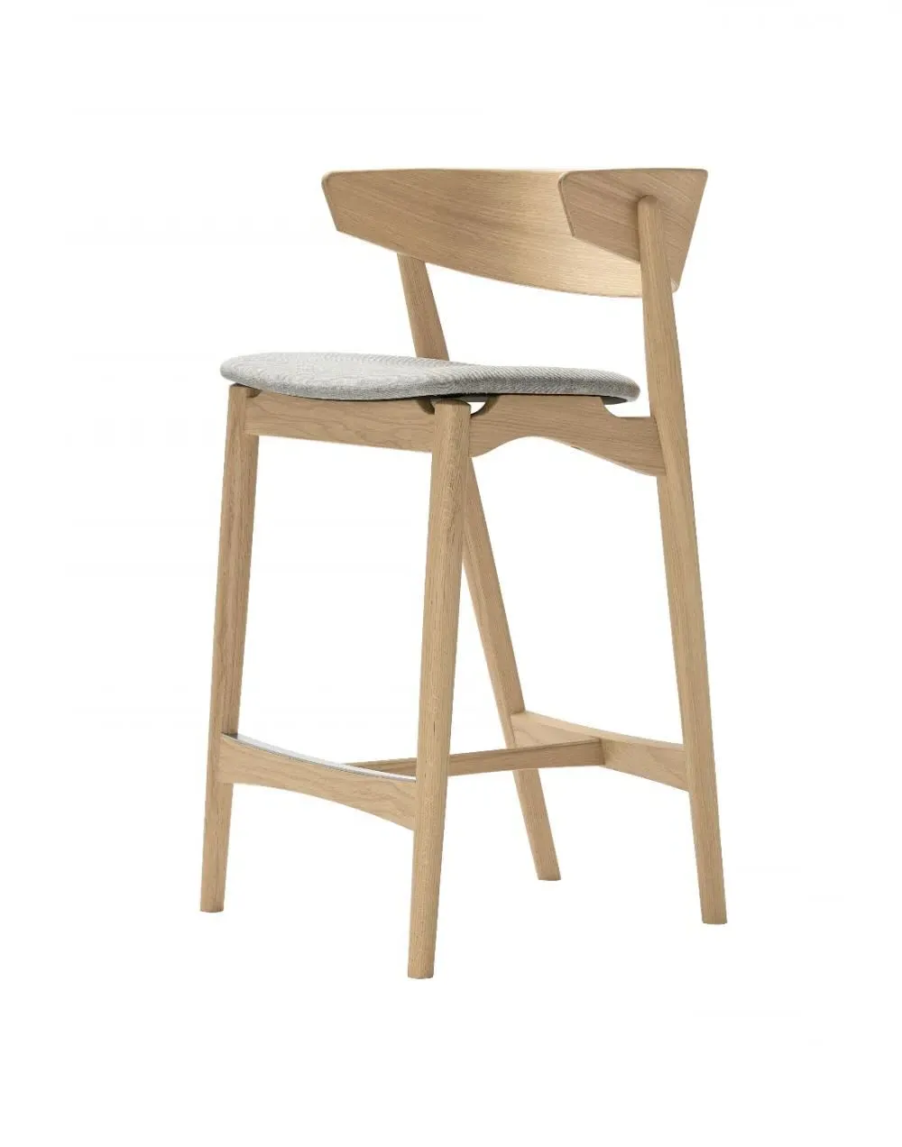 65cm Bar Stool with Backrest - Black, Leather