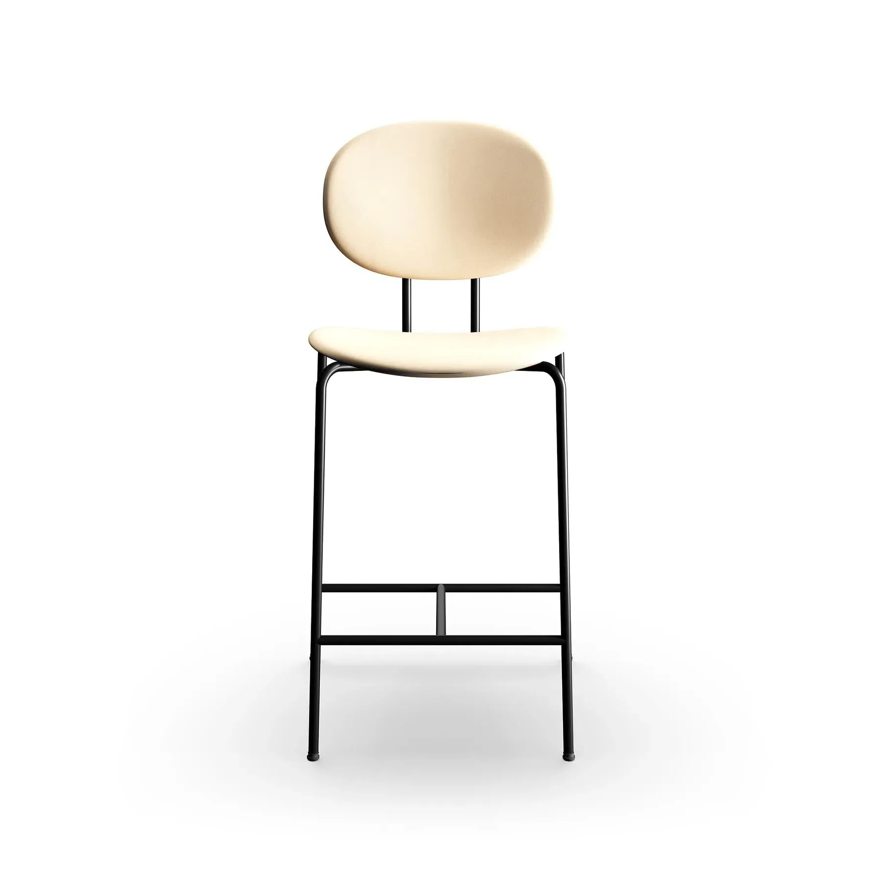 75cm Bar Stool Upholstered - Honey, Leather