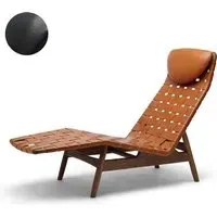 AV Egoist Chaise Lounge - Black, Oak