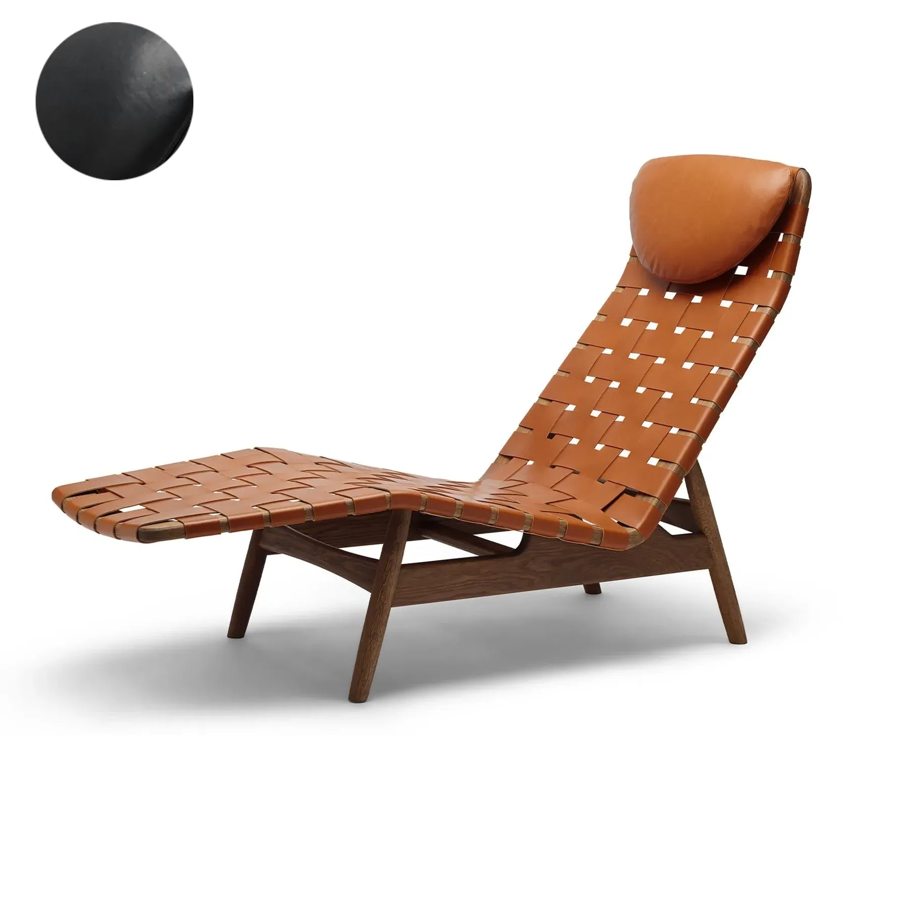 AV Egoist Chaise Lounge - Black, Oak image