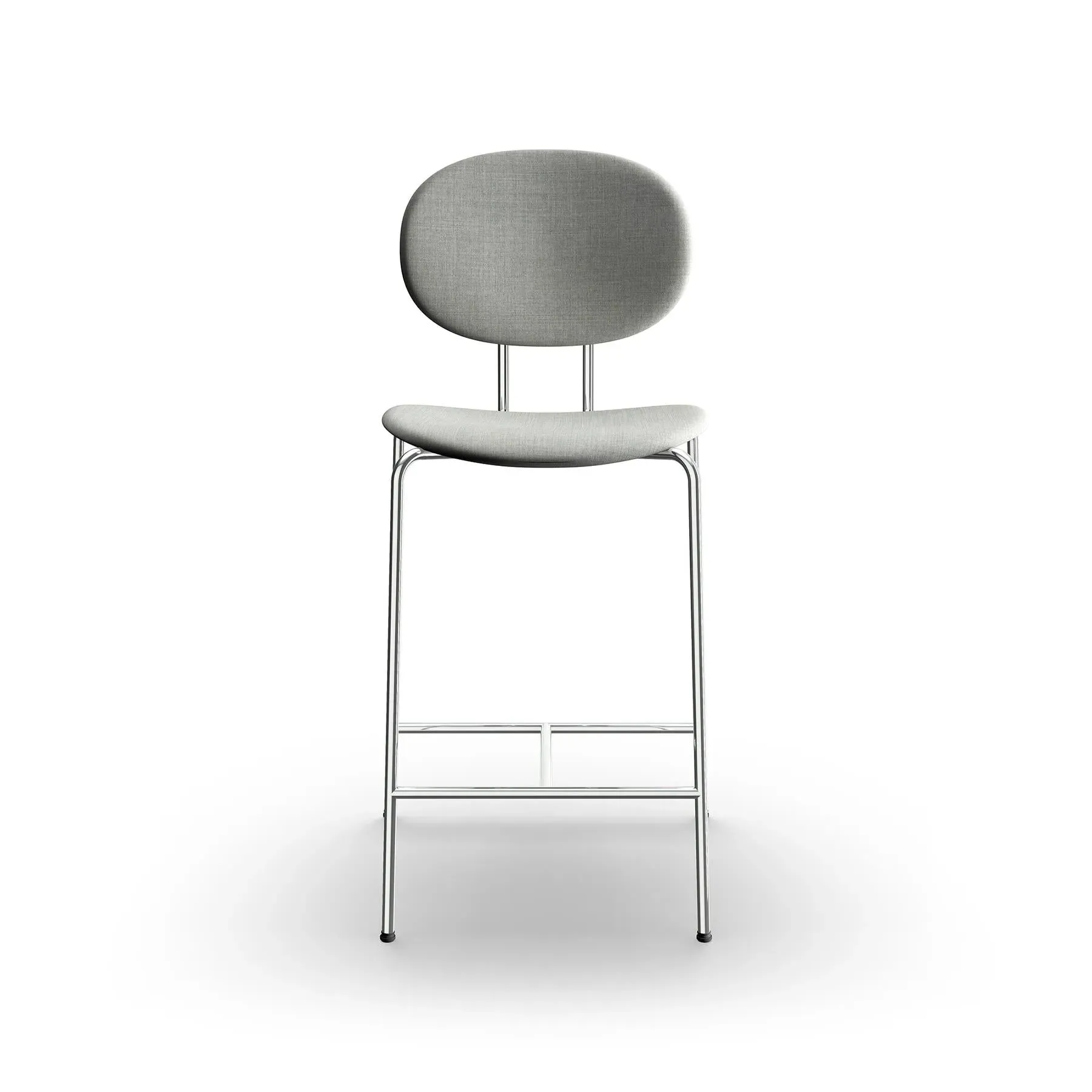 Bar Stool Upholstered - Chrome Steel