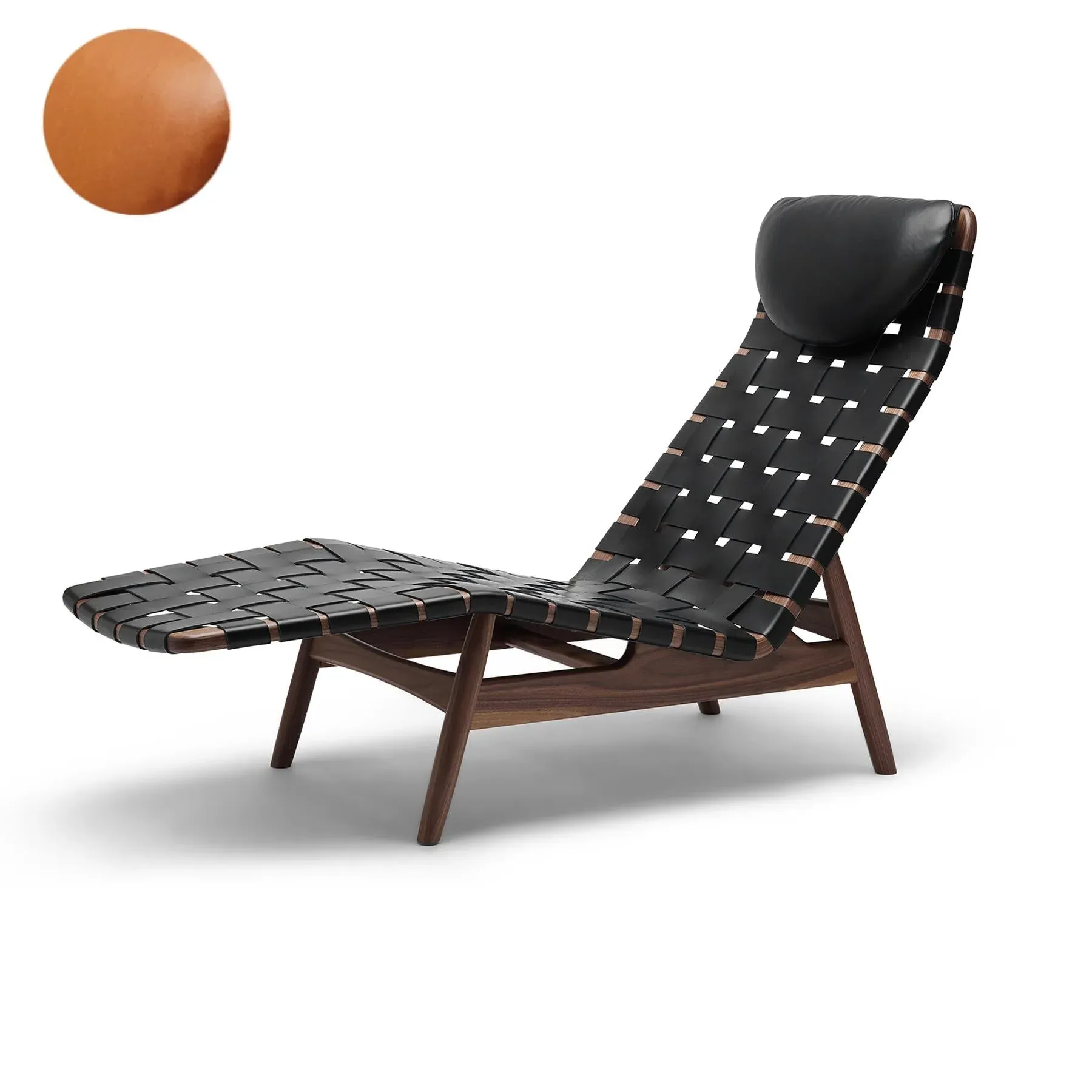 Chaise Lounge - Brandy, Leather