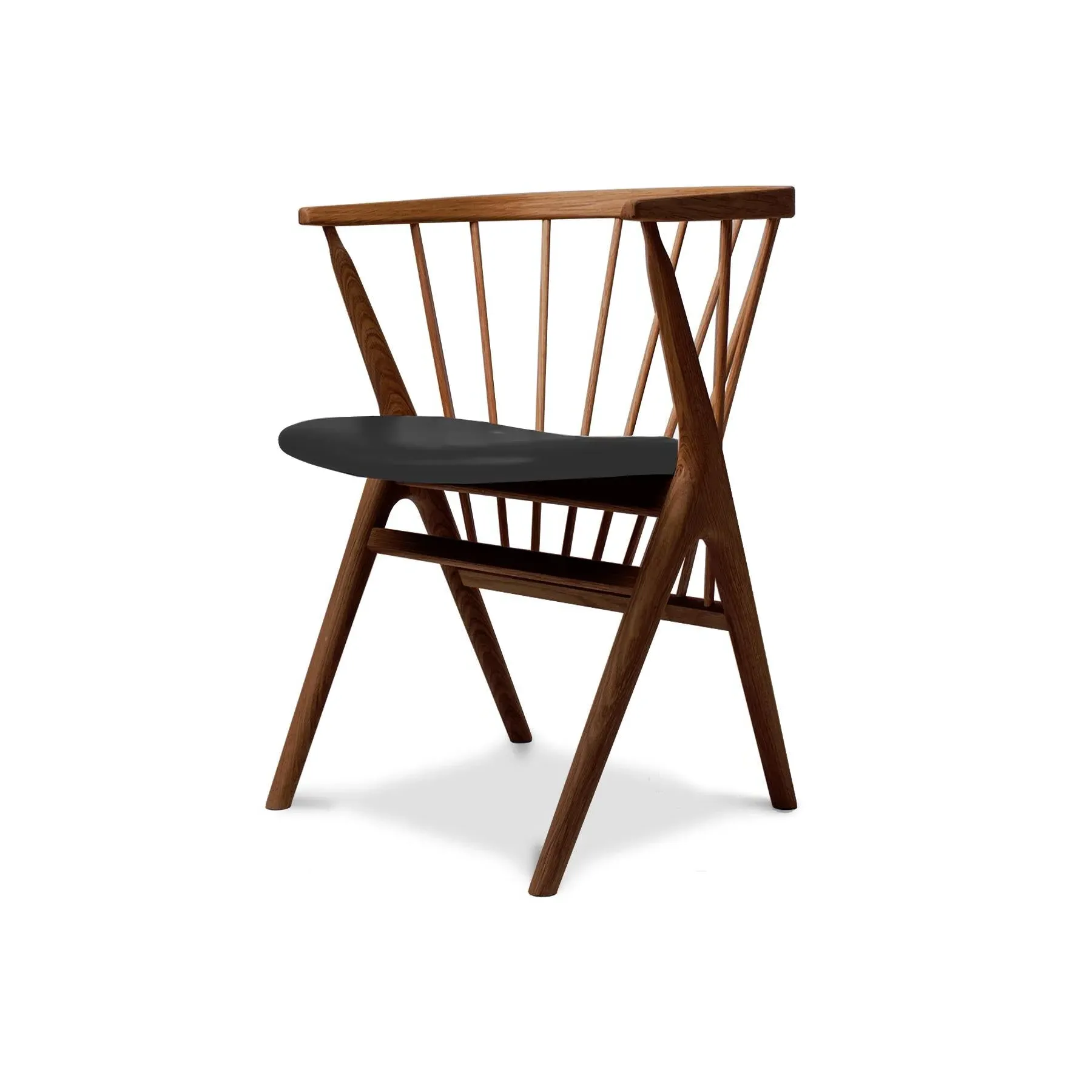 Dining Chair Y-Shaped Legs - Anthracite, Oak image