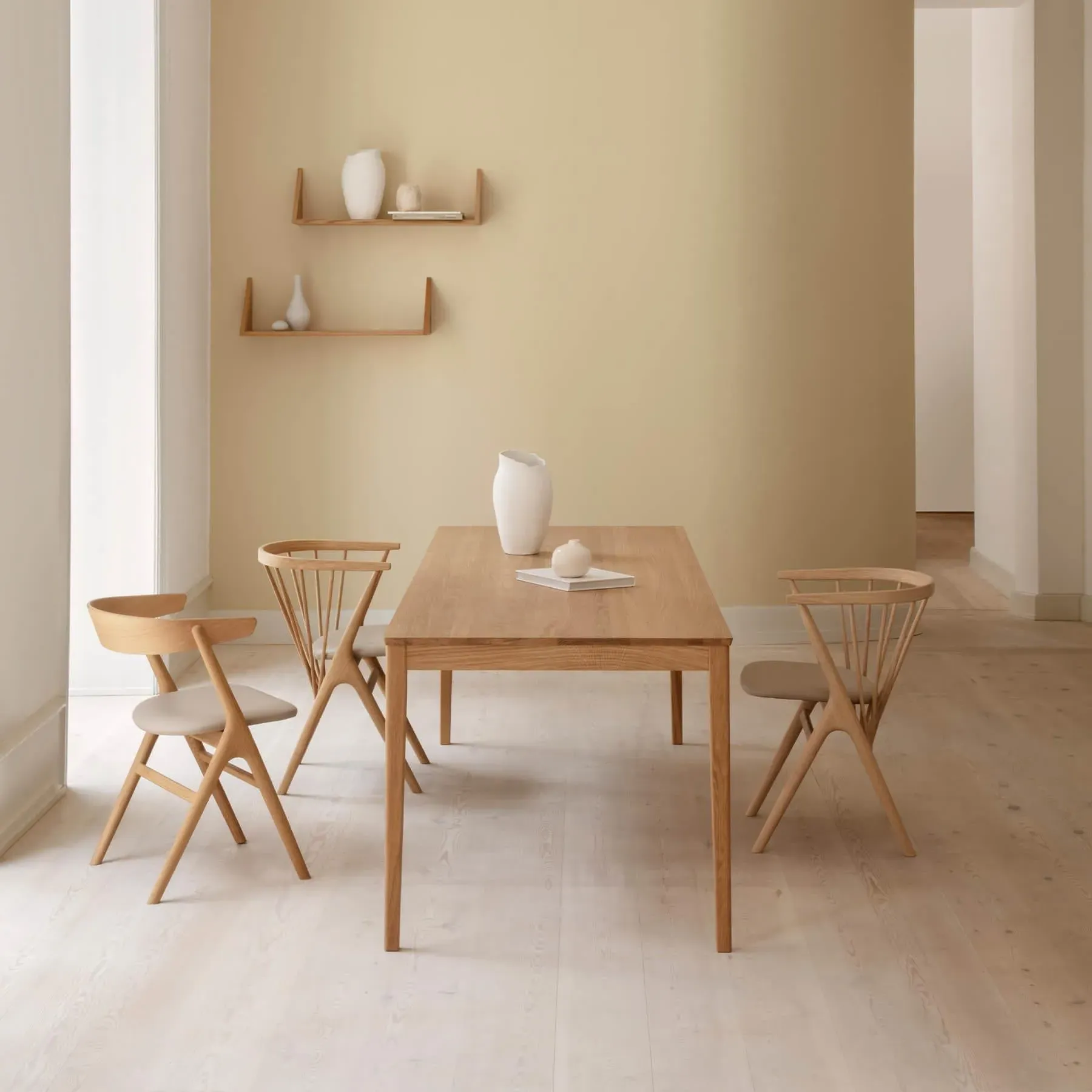 Dining Table - White, Oiled Oak