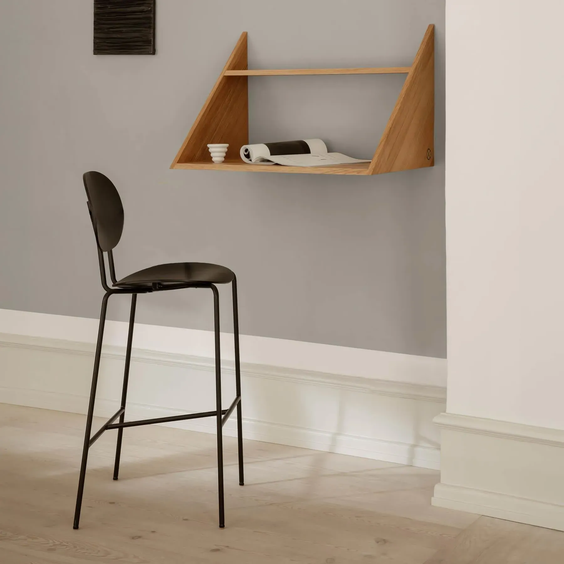 High Bar Stool Upholstered - Chrome Steel