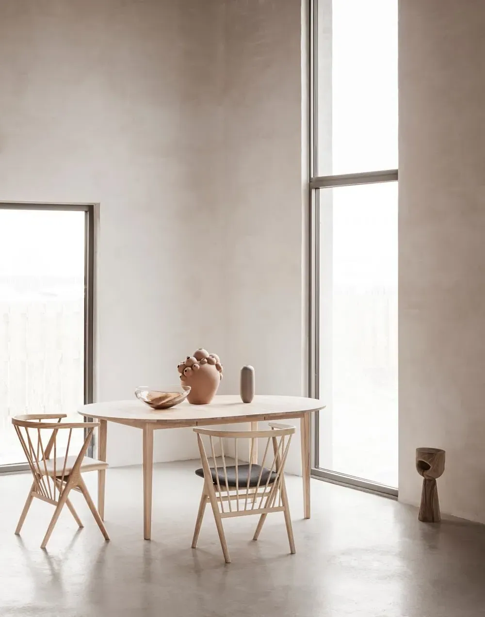 Large Extendable Dining Table - Smoked Oak