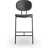 Piet Hein Upholstered Bar Chair - Anthracite, Leather