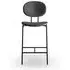 Piet Hein Upholstered Bar Chair - Black Brown, Leather