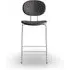Piet Hein Upholstered Bar Chair - Black Brown, Leather