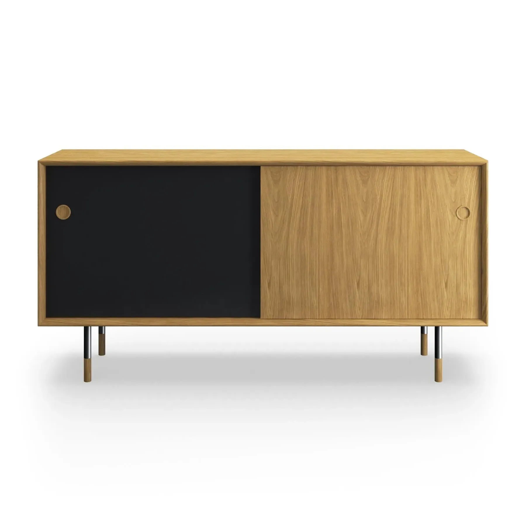 Sideboard with Storage - Black, Oak image