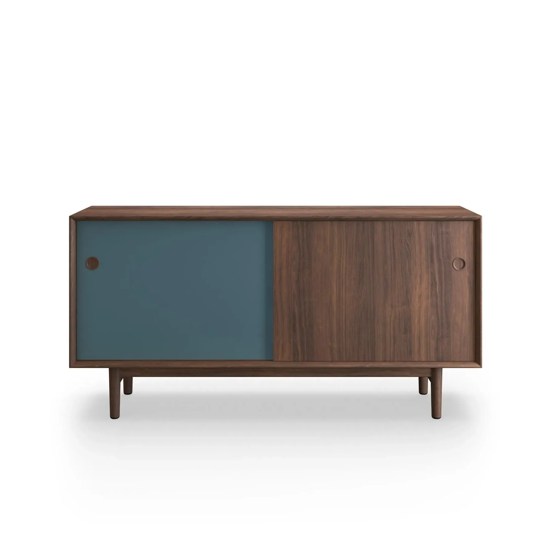 Sideboard with Storage - Blue, Walnut