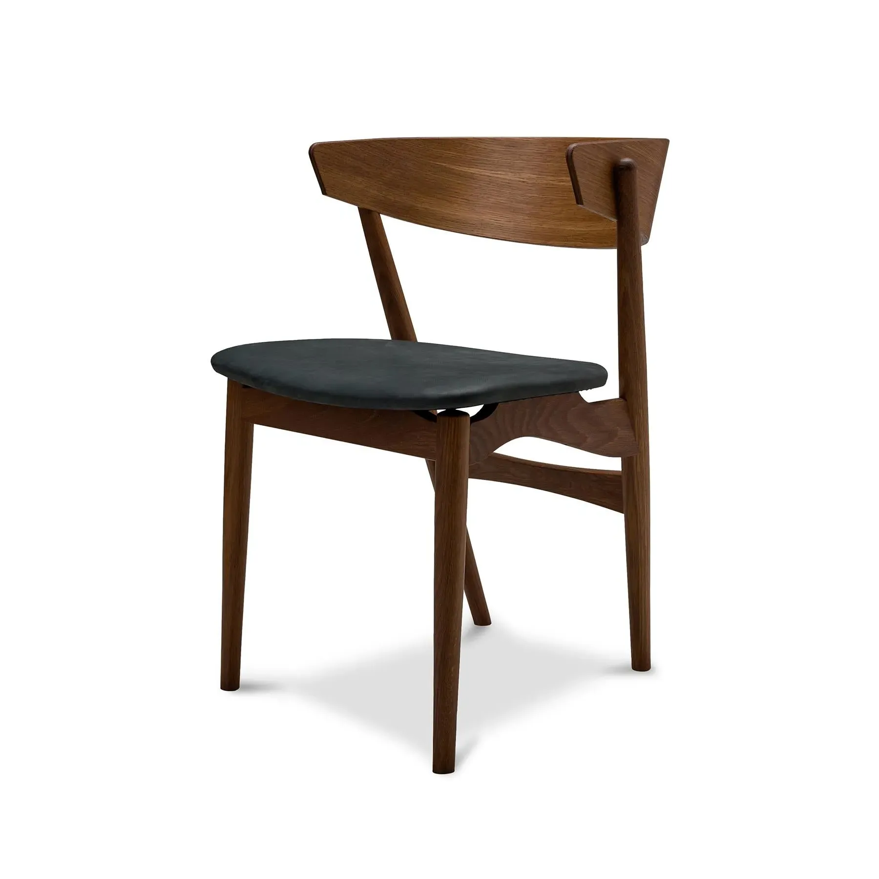 Upholstered Dining Chair - Anthracite, Leather
