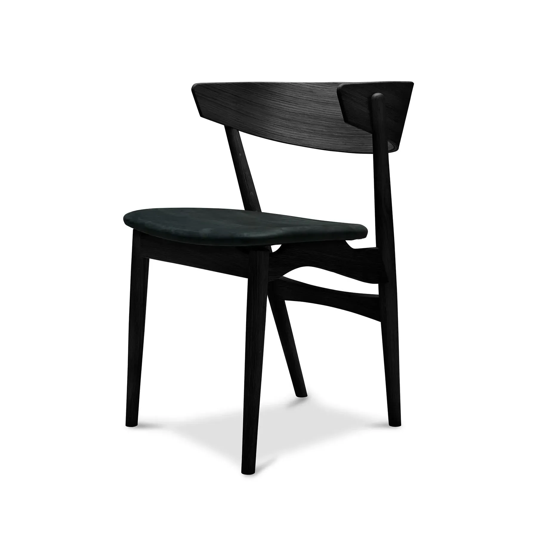 Upholstered Dining Chair - Anthracite, Leather