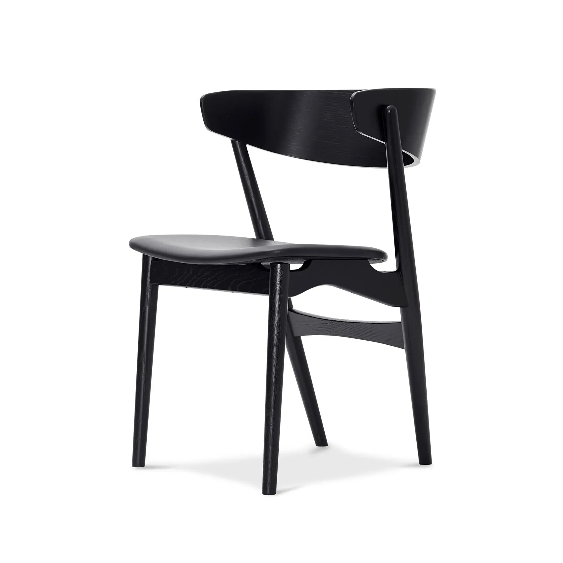 Upholstered Dining Chair - Black, Leather image