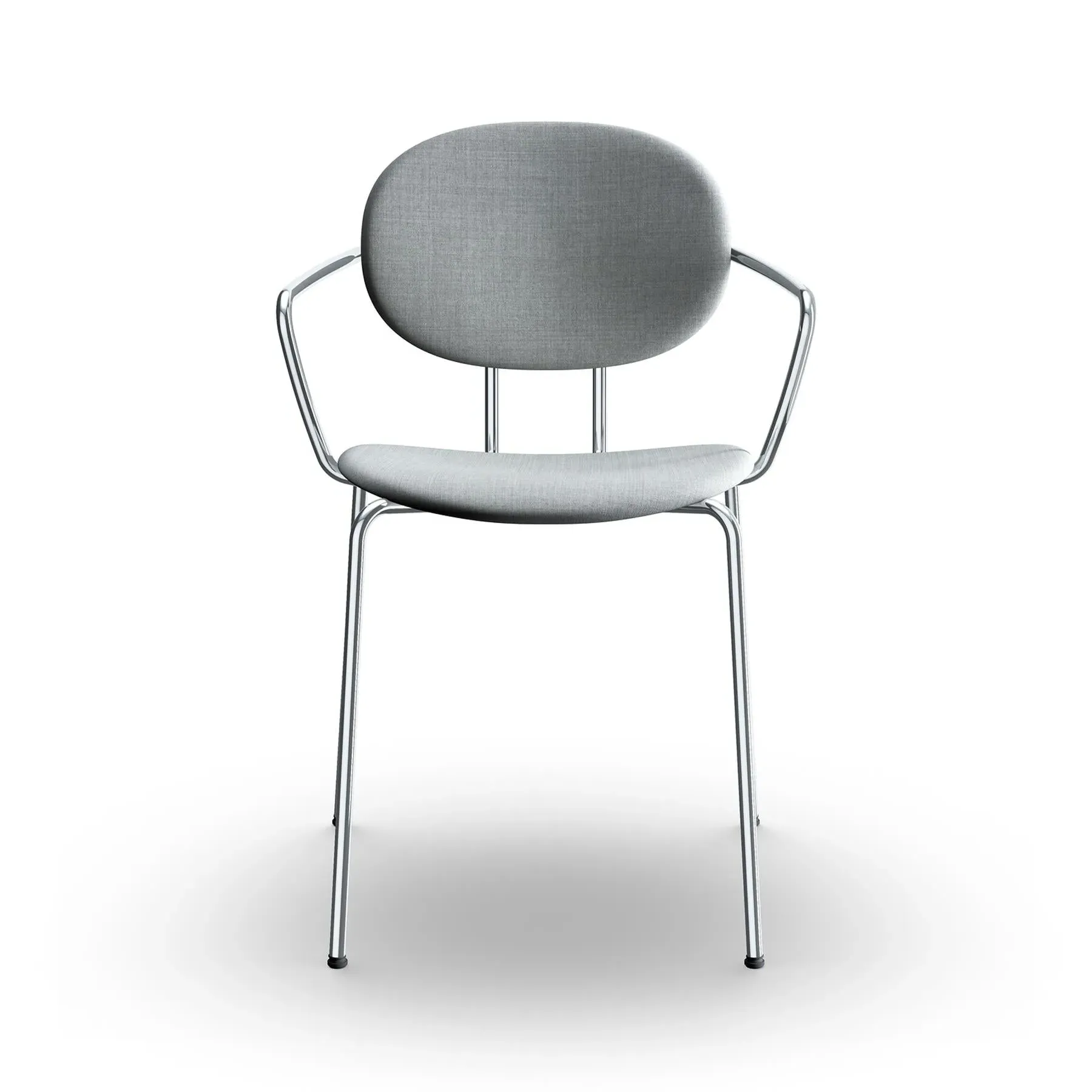 Upholstered Dining Chair with Arms - Fabric