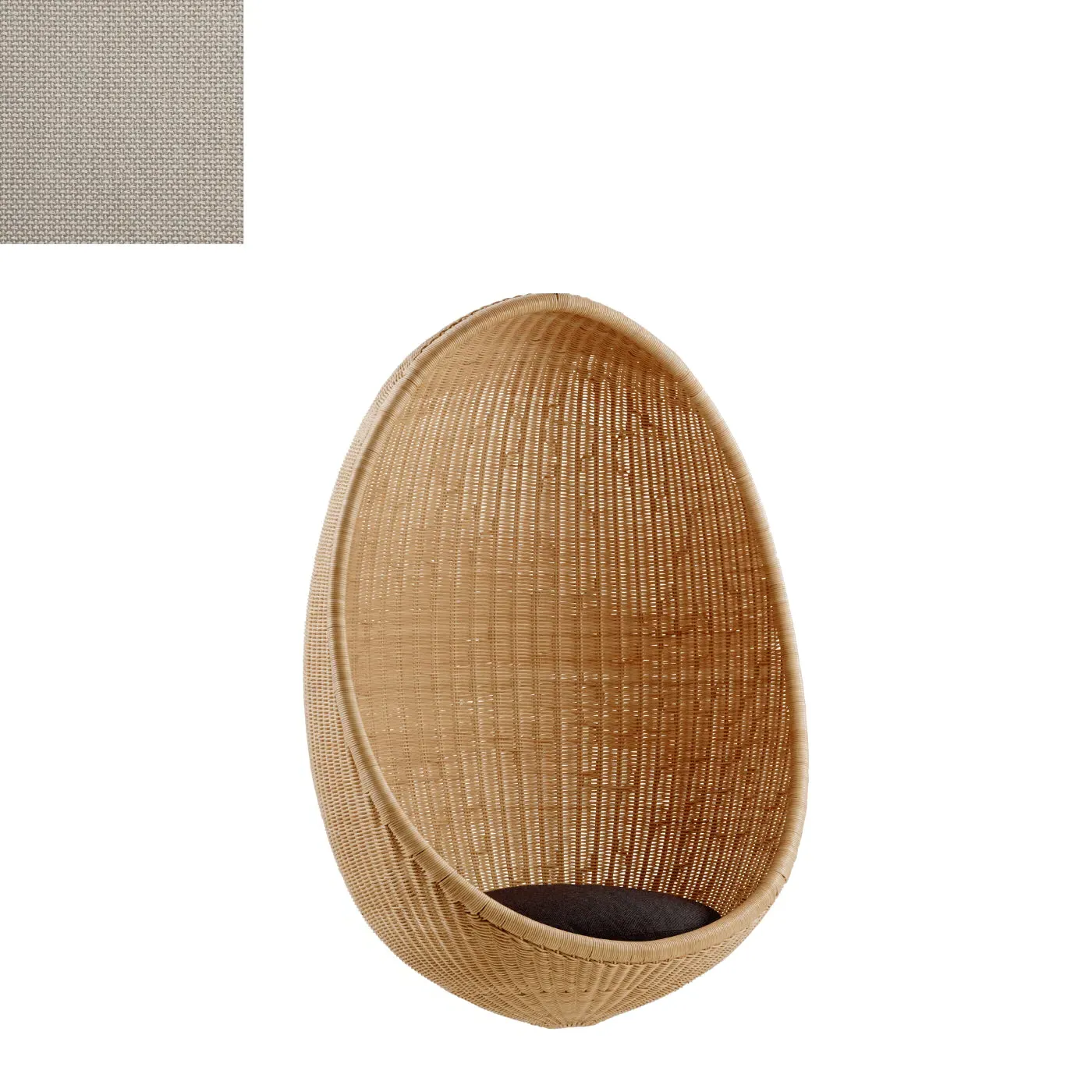 Egg Hanging Chair - Beige, Rattan image