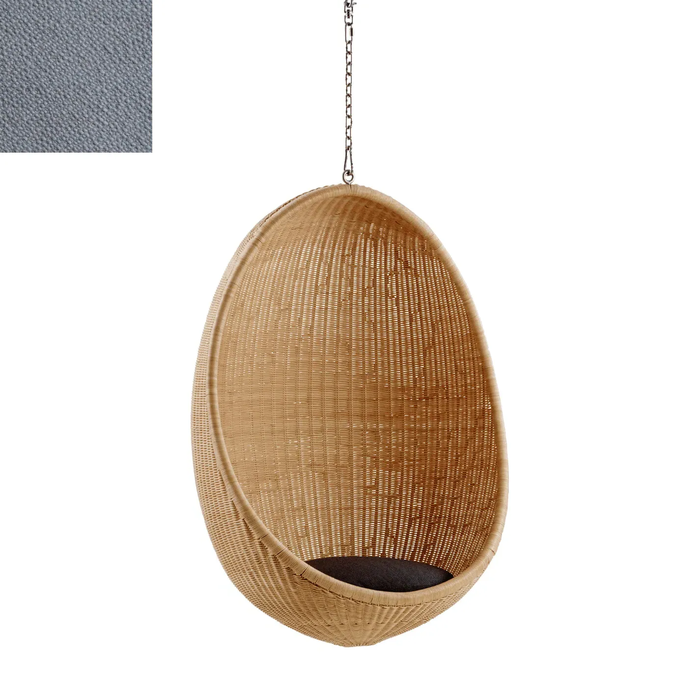 Egg Hanging Chair with Stand - White, Rattan
