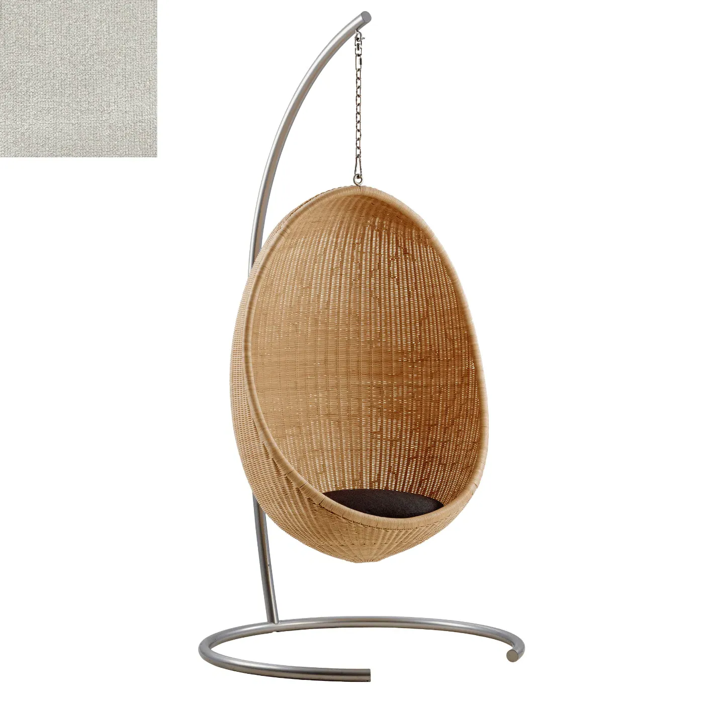 Egg Hanging Chair with Stand - White, Rattan
