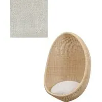 Hanging Egg Chair Junior - Crumble White, Rattan