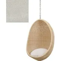 Hanging Egg Chair Junior with Chain - Crumble White, Rattan