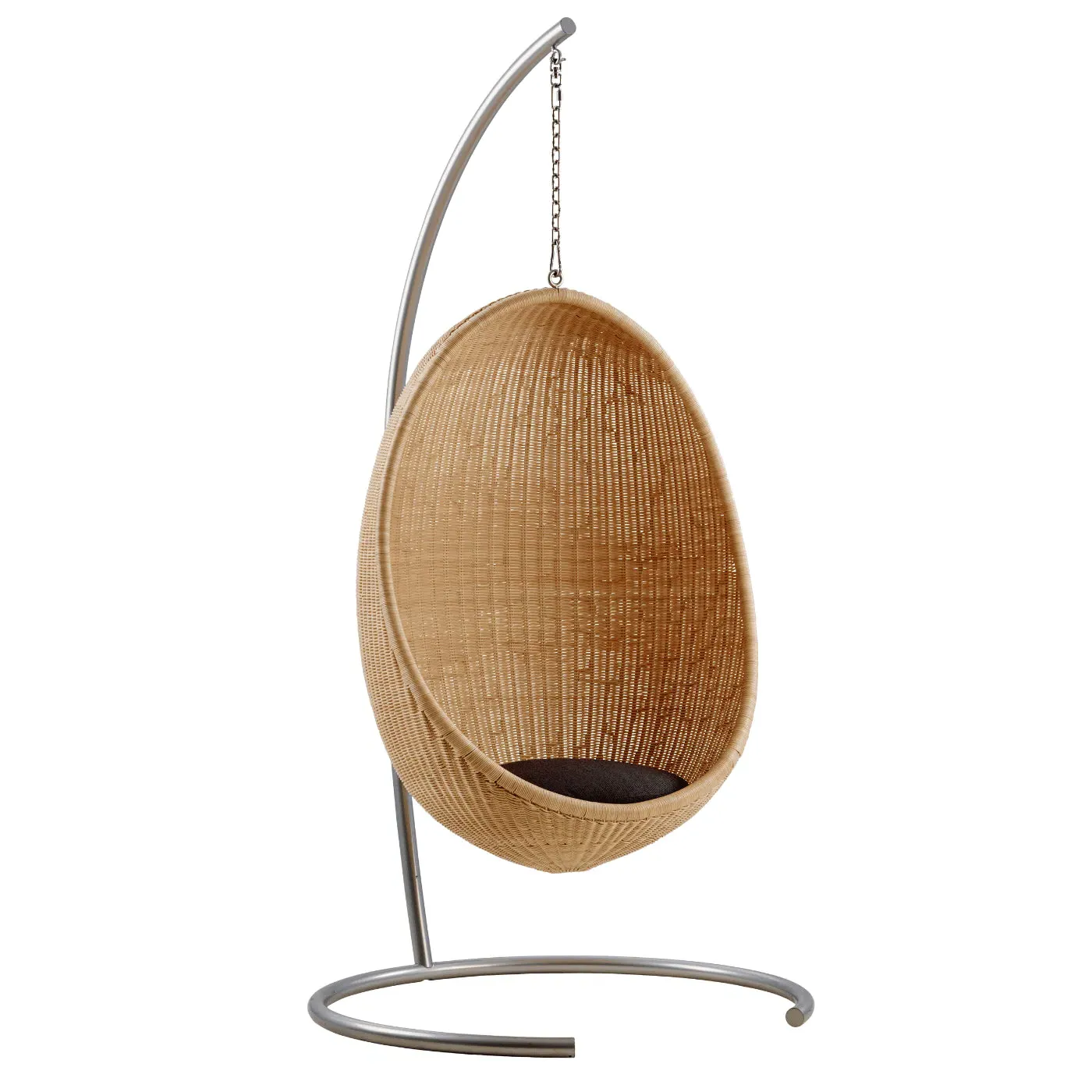 Hanging Egg Chair with Chain - Crumble Coffee, Rattan