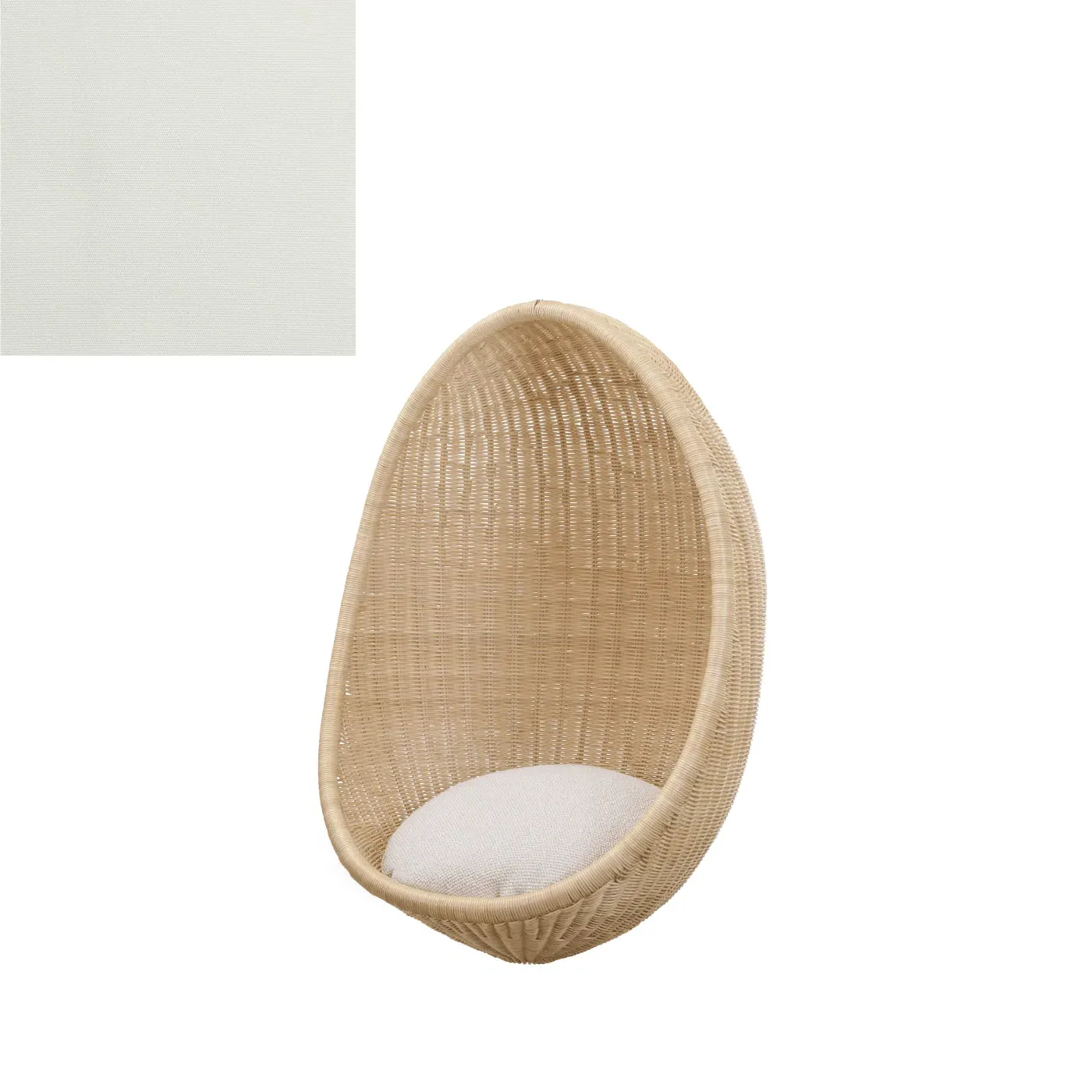 Junior Egg Hanging Chair - Green, Rattan