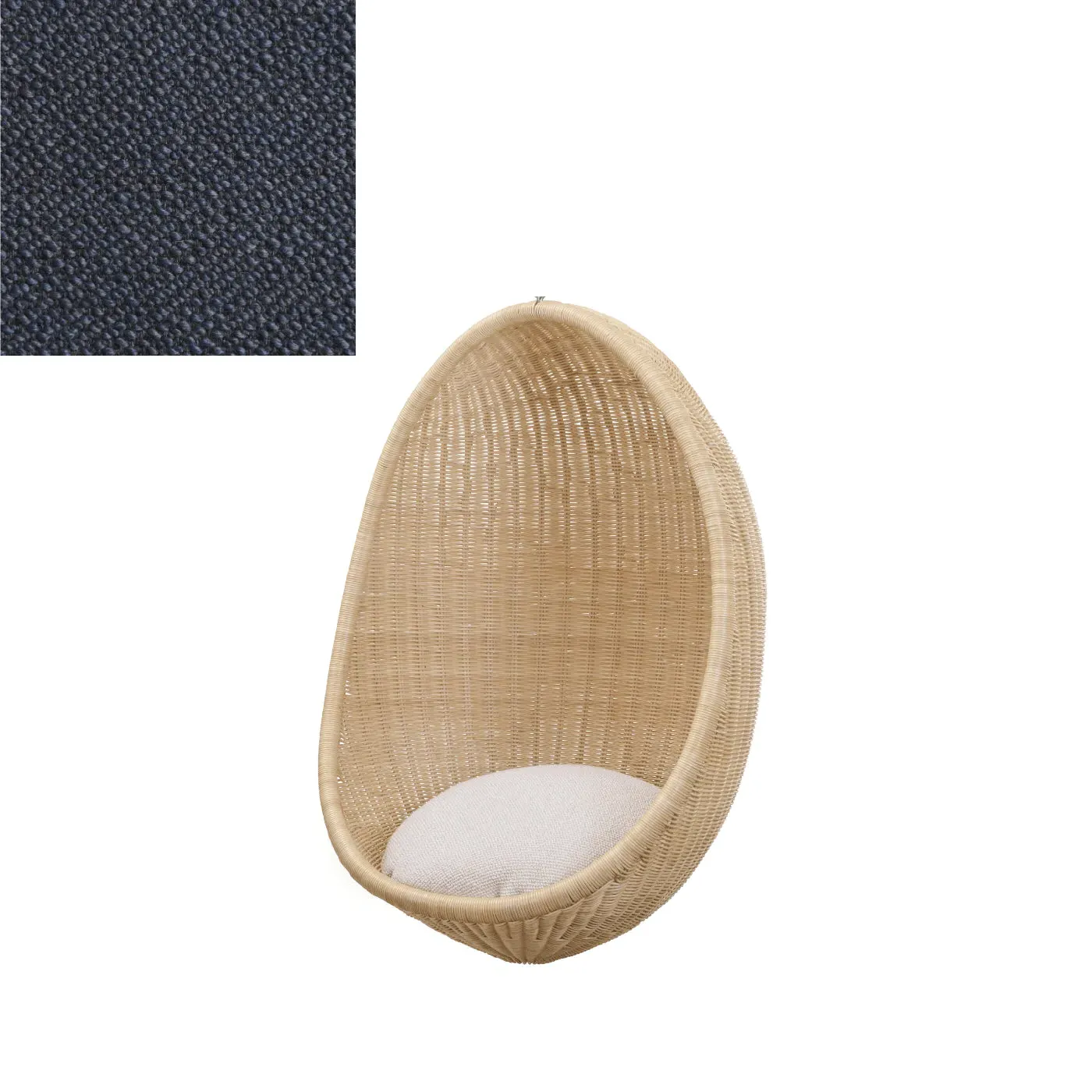 Junior Egg-Shaped Hanging Chair - Dark Blue image