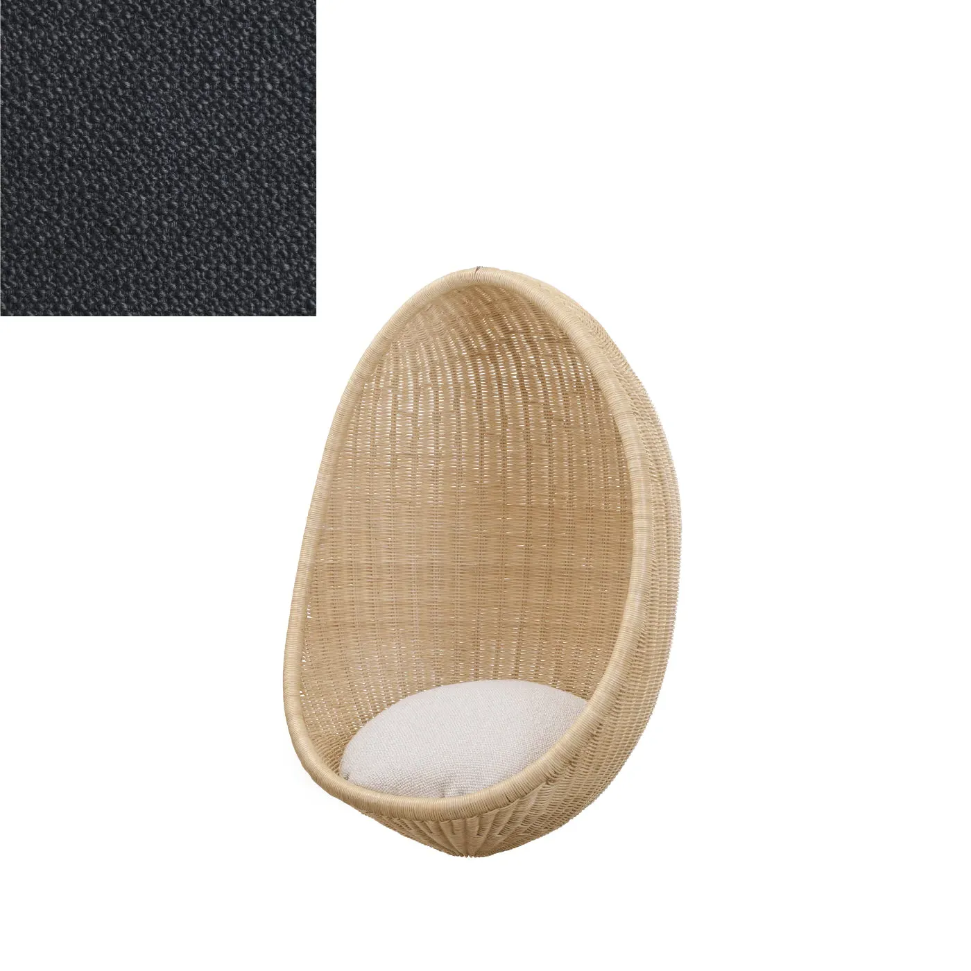 Junior Egg-Shaped Hanging Chair - Dark Grey image