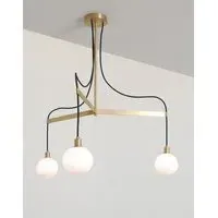 3-Arm Pendant Light 60cm - Olivin, Glass