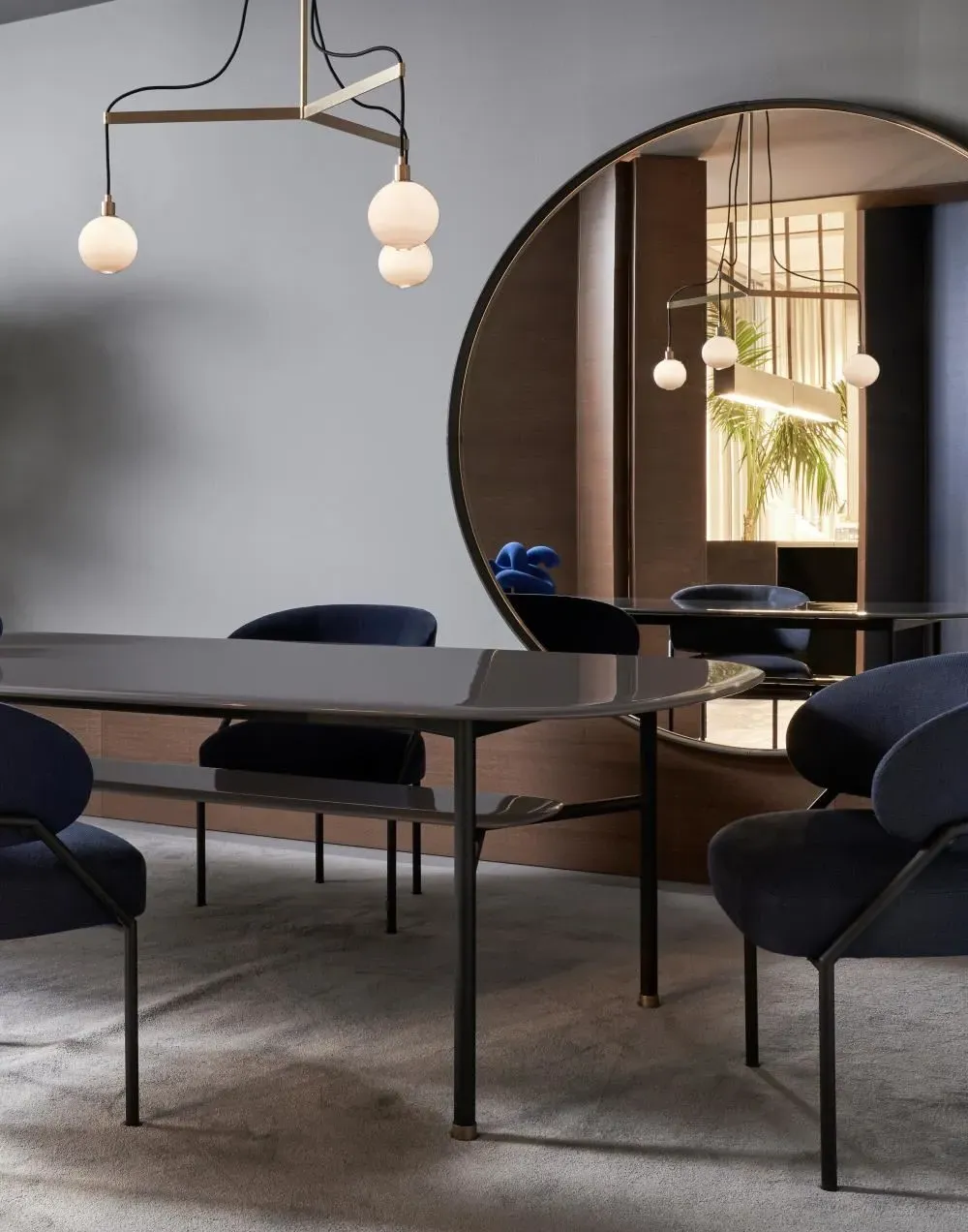 3-Arm Pendant Light 90cm - Olivin, Glass