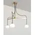 3-Arm Pendant Light - Blue, Brass