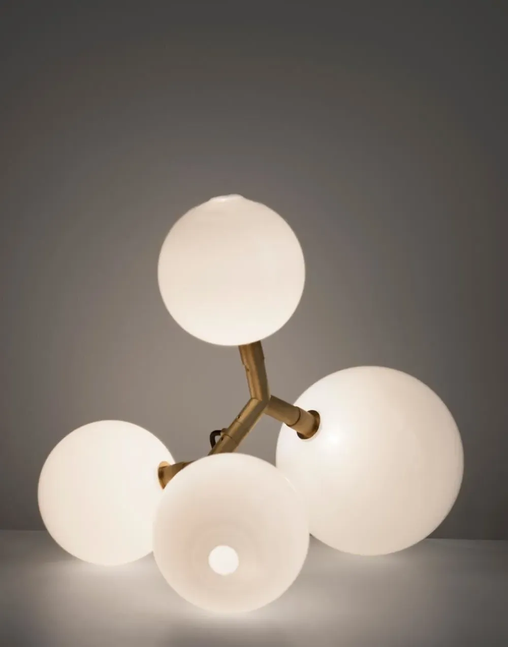 4-Sphere Table Lamp - Dark Oxidized, Glass