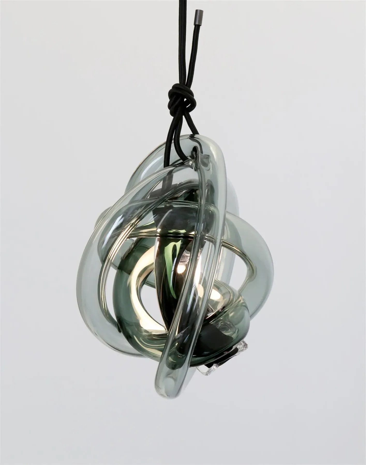 45cm Wrap Pendant Light - Grey, Glass