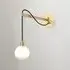 Drape Wall Light - Brushed Brass, White Glass