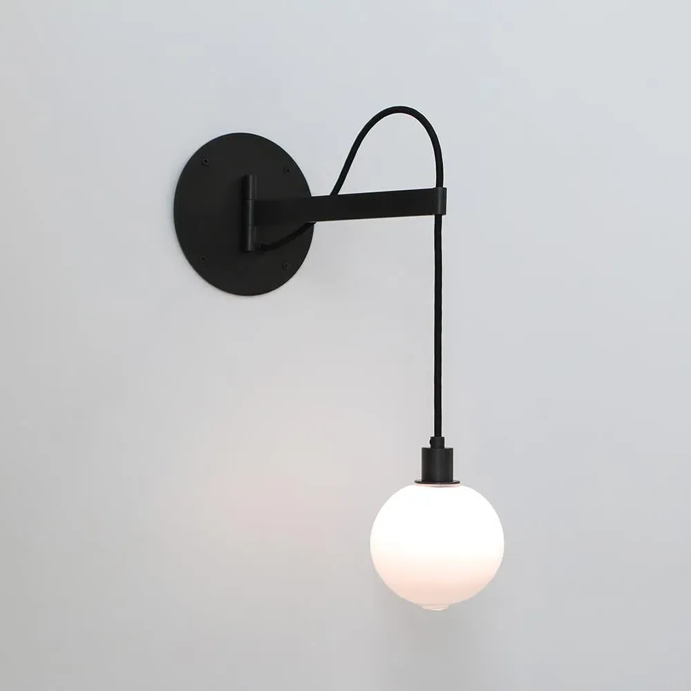 Drape Wall Light - Dark Oxidized, Blue Glass