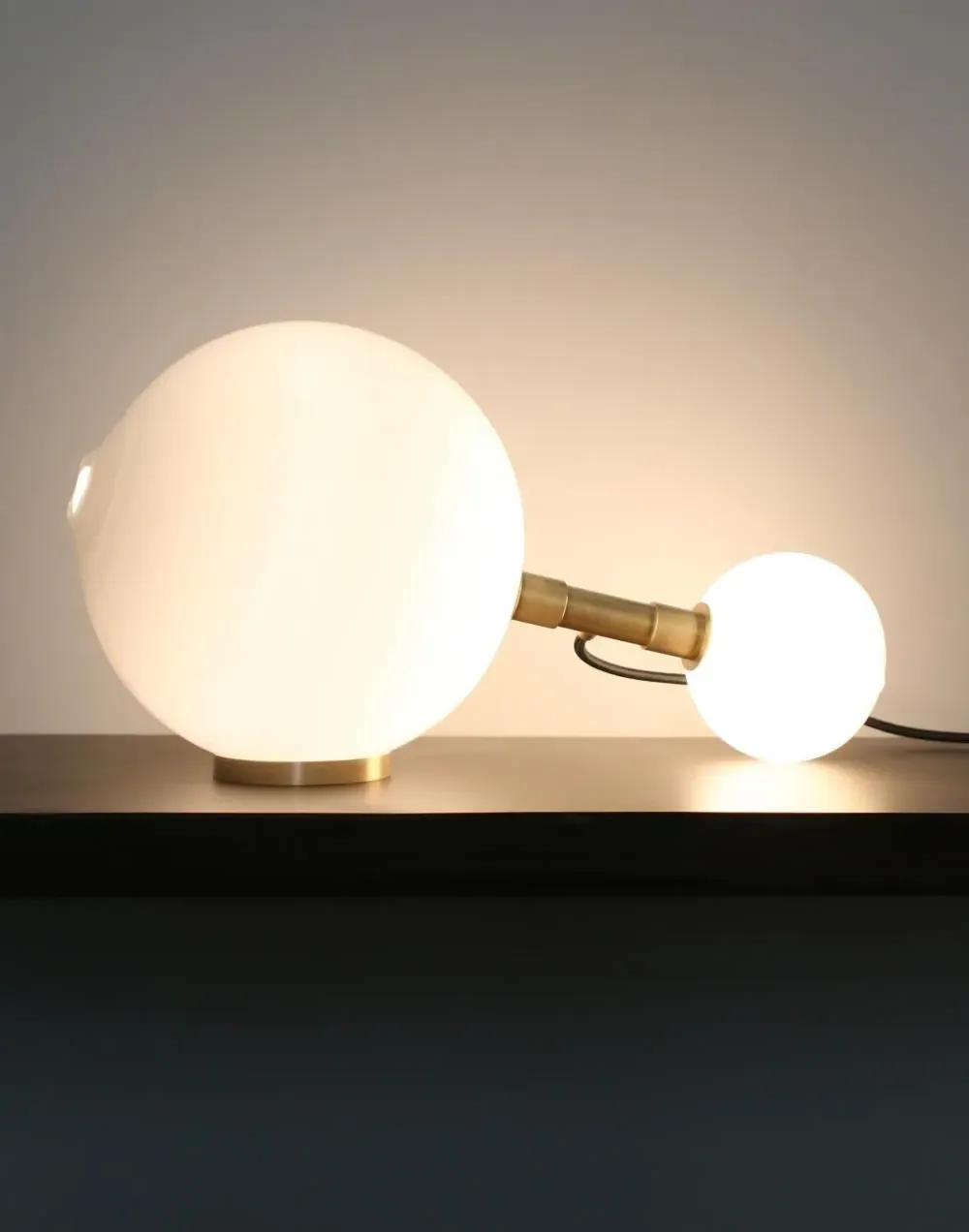 Dual Sphere Table Lamp - Oxidized, Glass