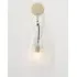 Hold 18 Wall Light - Brushed Brass, Clear Glass
