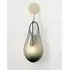 Hold 18 Wall Light - Brushed Brass, Grey Glass
